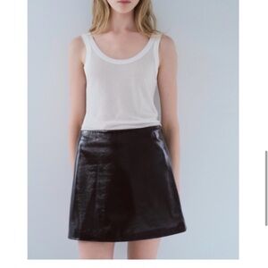 NWT 100% LEATHER SHORT SKIRT ZW COLLECTION